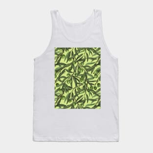 Olive branches on honeydew green Tank Top